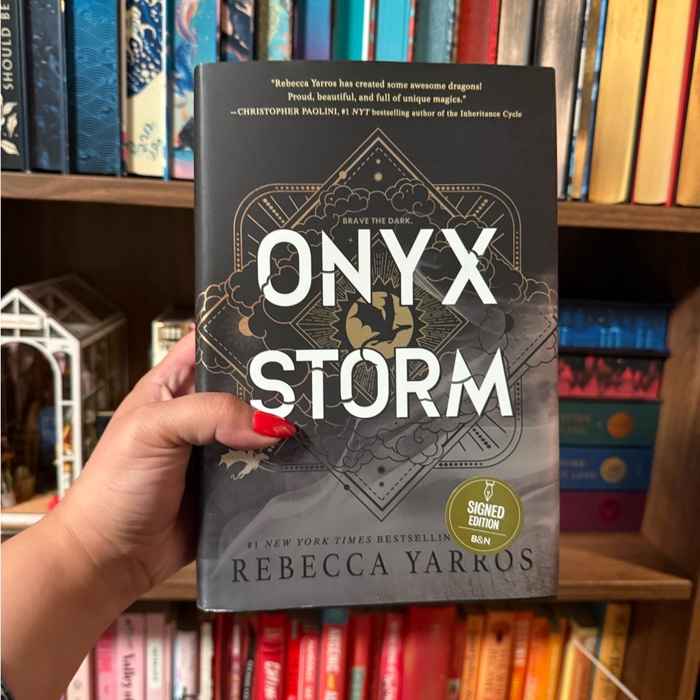 HAND SIGNED Onyx Storm Hardcover Book